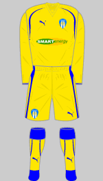 colchester united away kit 2008-09