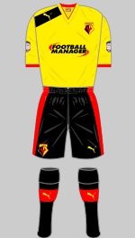 watford fc 2012-13 home kit